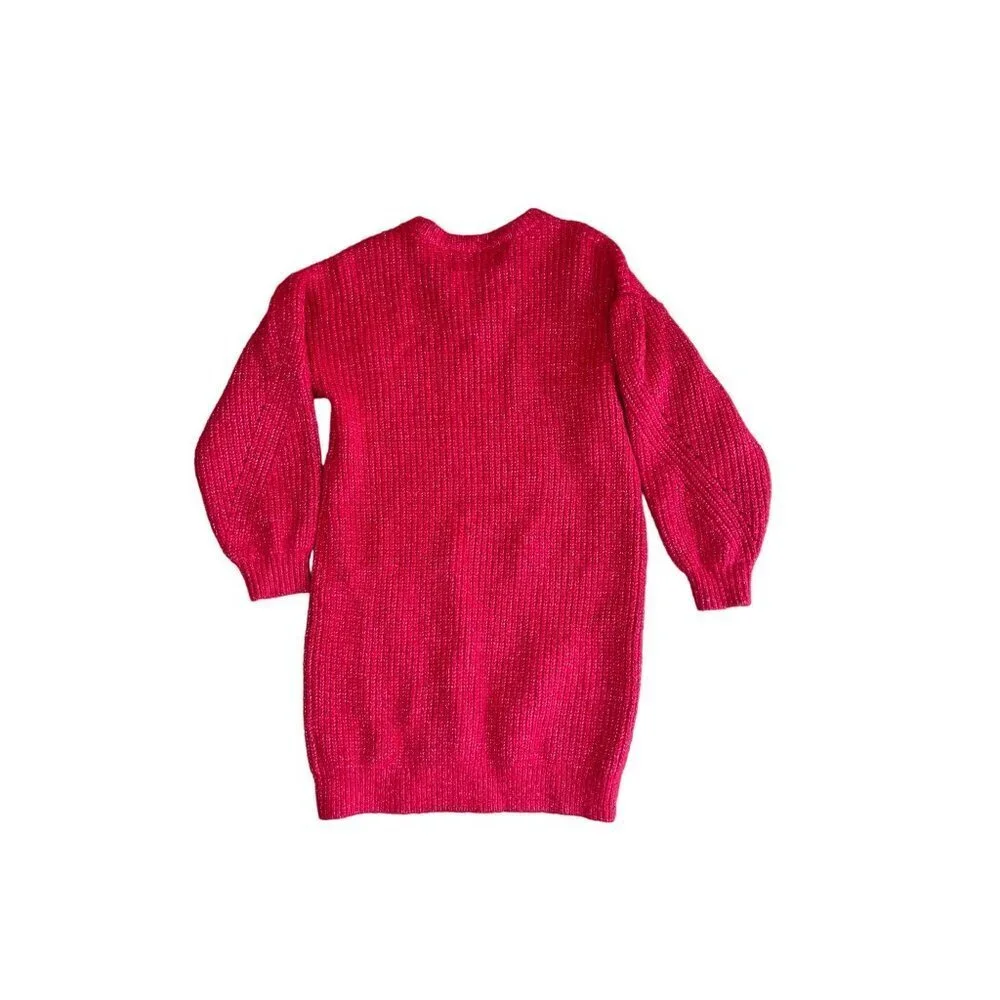 Old Navy Girls Cocoon Crew-neck Sweater Dress For Toddler Size 5T in Red
